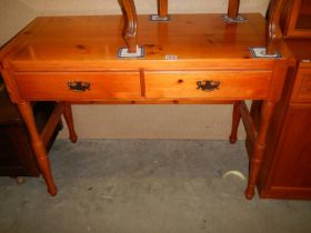 A good two drawer pine side table, COLLECT ONLY.