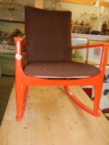 A vintage Parker Knoll rocking chair, COLLECT ONLY.