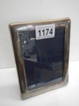 A silver photograph frame.