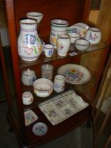 Three shelves of Poole pottery. COLLECT ONLY.