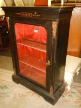 A Victorian ebonised pier cabinet. COLLECT ONLY.