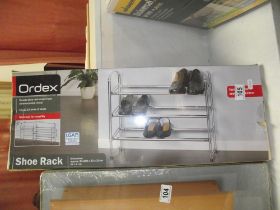 A new boxed Ordex shoe rack COLLECT ONLY