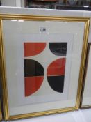 Terry Frost (1915-2003) An abstract print entitled 'June, red & black' (boat shapes) published by