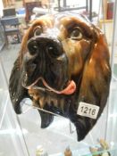 A rare Beswick Irish red setter wall plaque (hairline crack to rear).