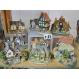 Ten Lilliput Lane cottages all in good condition.