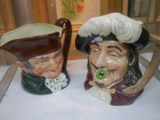 Two Royal Doulton character jugs.