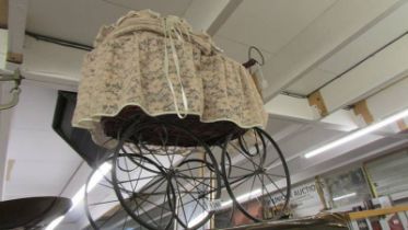 A Victorian style dolls pram, COLLECT ONLY.