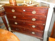 A Victorian mahogany chest of drawers. COLLECT ONLY.