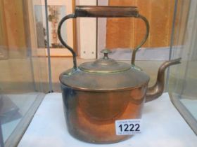 An old copper kettle.