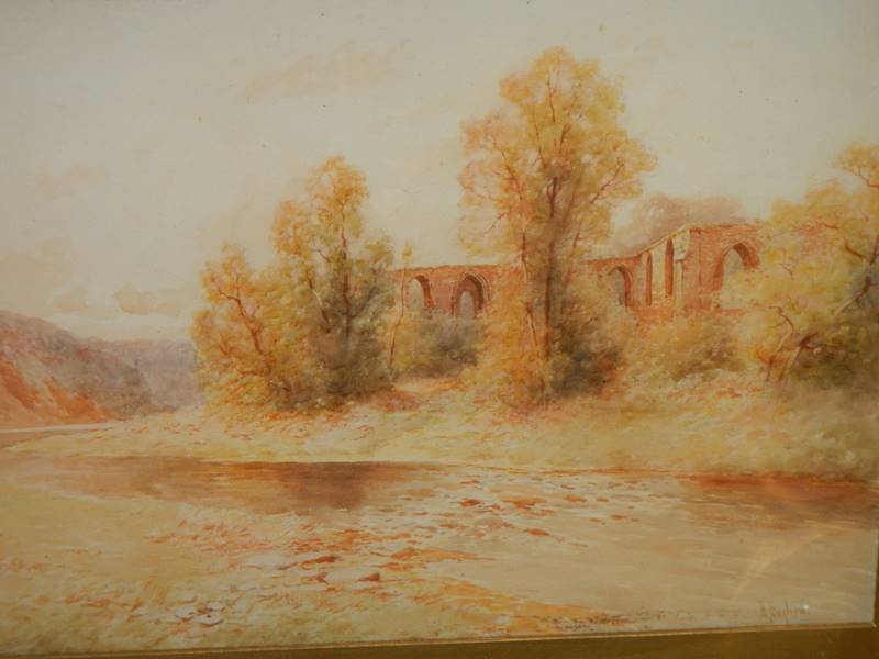 A mid 20th century framed and glazed watercolour signed H English. COLLECT ONLY. - Image 2 of 3