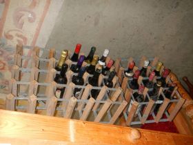 Two wine racks with twenty bottles of un-opened wine, COLLECT ONLY.