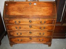 An early 20th century mahogany bureau, COLLECT ONLY.