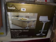 A new boxed home creation modern bar stool COLLECT ONLY