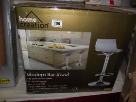 A new boxed home creation modern bar stool COLLECT ONLY