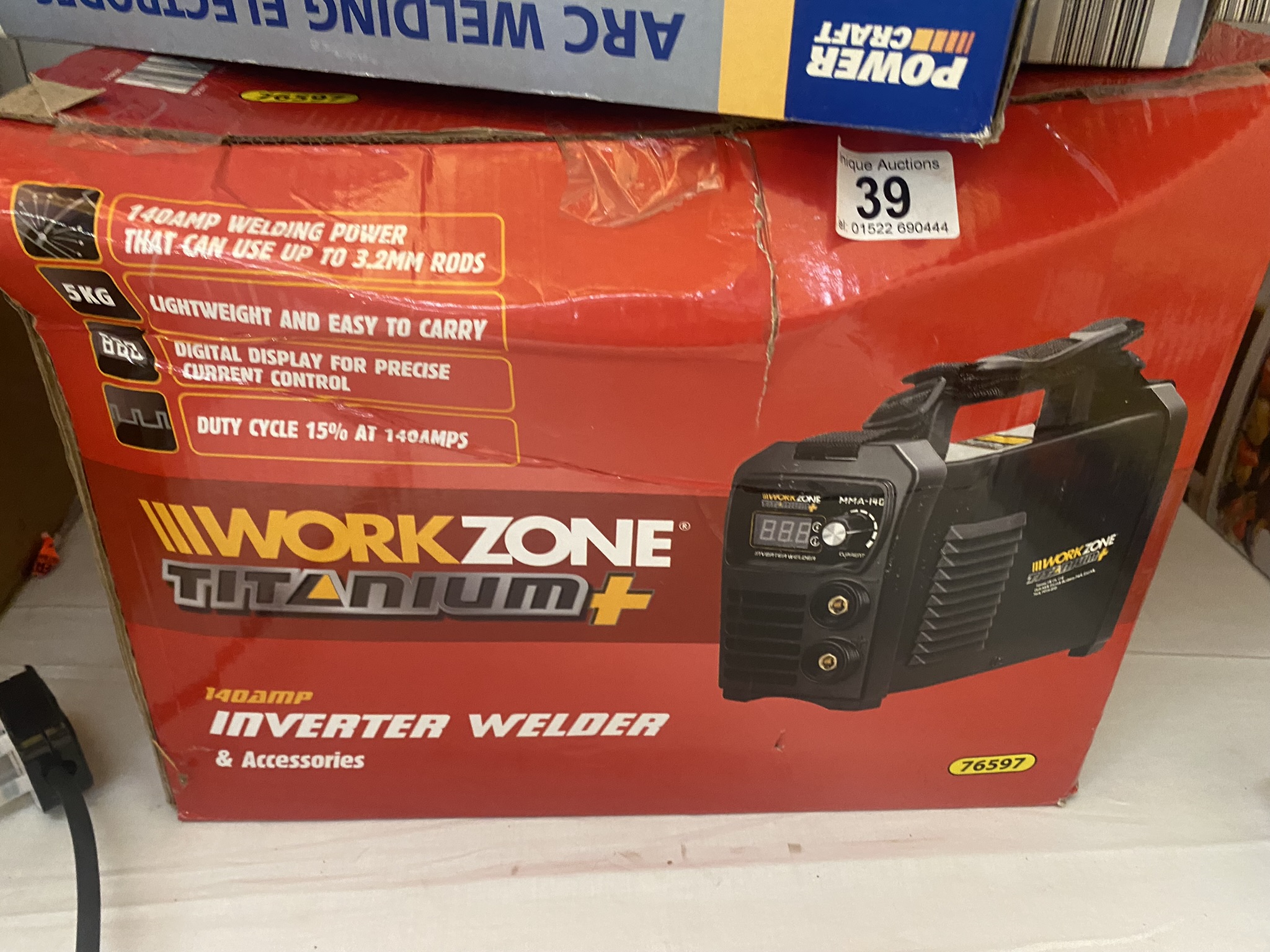 A boxed WorkZone Inverter Welder and a boxed WorkZone Auto Dimming Welding Helmet - Image 4 of 4