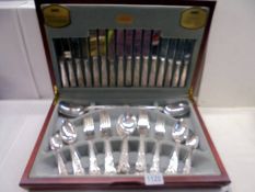 A Viner's Kings Pattern canteen of cutlery.