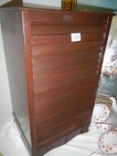 A good quality mahogany eighteen drawer coin collectors cabinet, COLLECT ONLY.