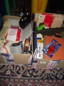 2 boxes of stationery items etc