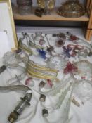 A mixed lot of Venetian glass chandelier parts etc., Some a/f, COLLECT ONLY.