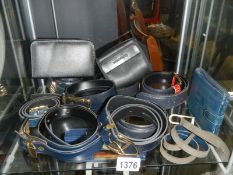 A quantity of leather belts and purses including Italian.