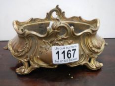 An early 20th century French spelter bulb bowl.