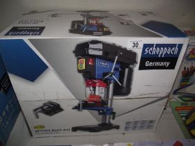 A boxed Scheppach DP16VLS bench drill COLLECT ONLY
