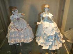 Two Royal Worcester figurines - 'The First Quadrille' and 'The Fairest Rose'.