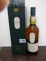 A bottle of Lagavulin 16 year old single Islay malt whisky in box, COLLECT ONLY.