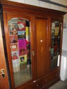 A Victorian mahogany combination wardrobe, COLLECT ONLY