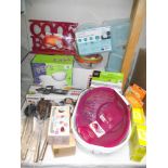 A good lot of new kitchen items including storage boxes etc