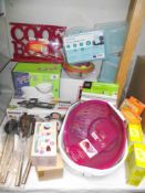A good lot of new kitchen items including storage boxes etc