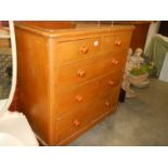 A good pine two over three chest of drawers. COLLECT ONLY.
