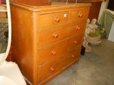 A good pine two over three chest of drawers. COLLECT ONLY.