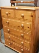 A two over four pine chest of drawers, COLLECT ONLY.