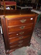 A solid mahogany 6 drawer chest COLLECT ONLY