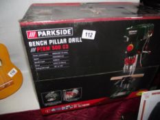 A Parkside bench pillar drill in box COLLECT ONLY