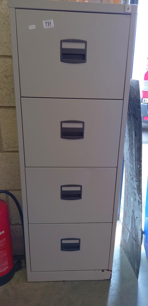 A 4 drawer metal cabinet COLLECT ONLY