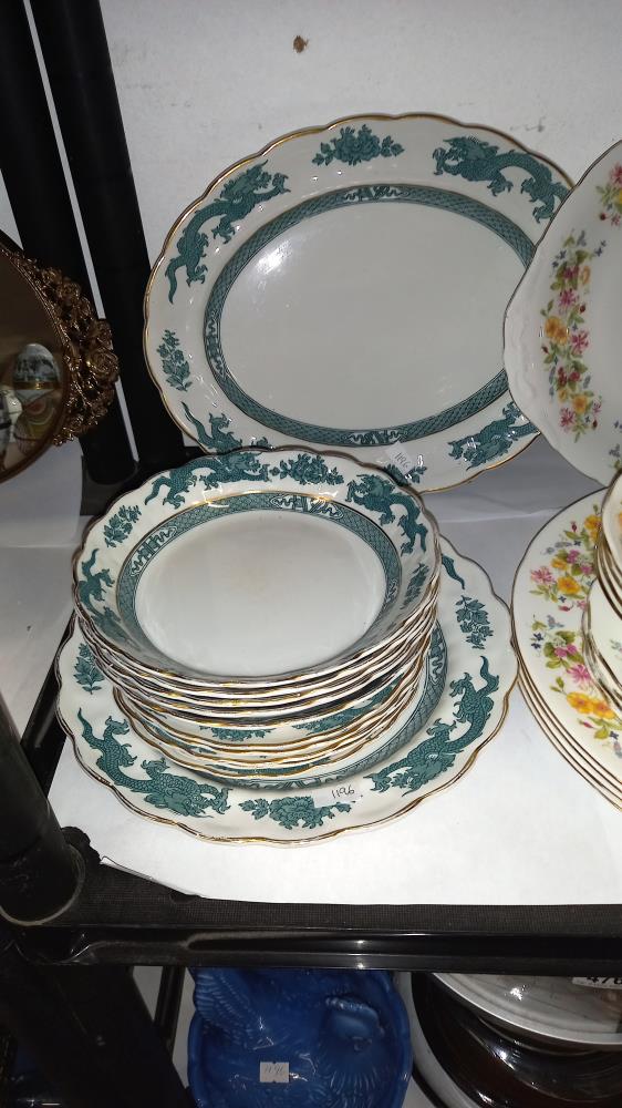 A Booths dragon part dinner set and a Colclough floral dinner ware set - Image 2 of 4