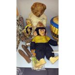 A quantity of vintage Teddy Bears & toys etc. (bears in need of TLC)