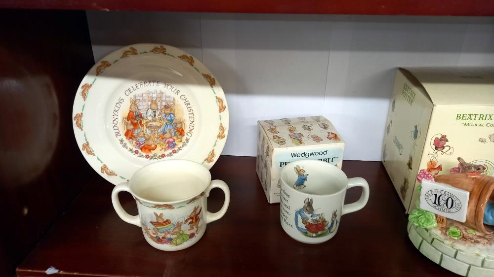 A Pinky and Perky dish and mug, boxed Wedgwood Peter Rabbit mug, a Schmid Beatrix Potter musical - Image 2 of 3