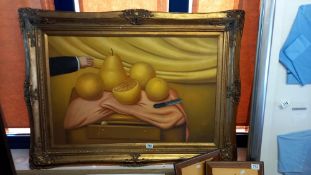 A gilt framed still life painting, COLLECT ONLY