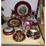 A mixed lot of continental porcelain including Limoges
