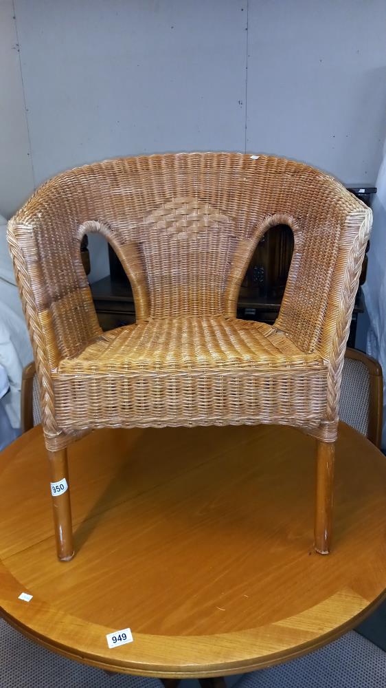 A wicker Lloyd loom style conservatory chair COLLECT ONLY