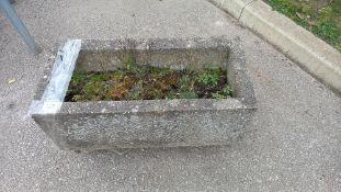 A concrete trough garden planter COLLECT ONLY