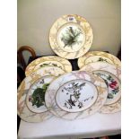 6 boxed Royal Worcester collectors plates featuring birds