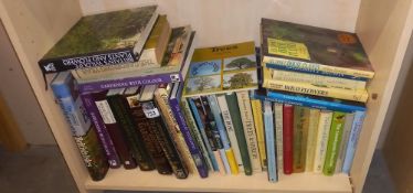 A shelf of Botanical gardening books