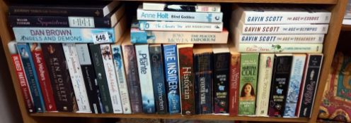 A shelf of paperback books