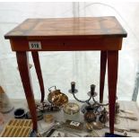 An Italian inlaid musical side table COLLECT ONLY