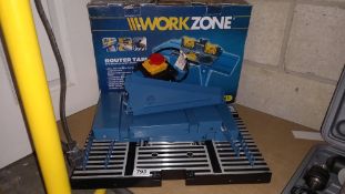 A boxed Work Zone router table COLLECT ONLY