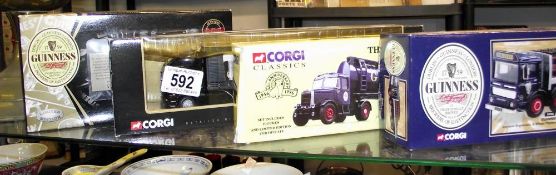 4 boxed Corgi Classic Guinness lorries